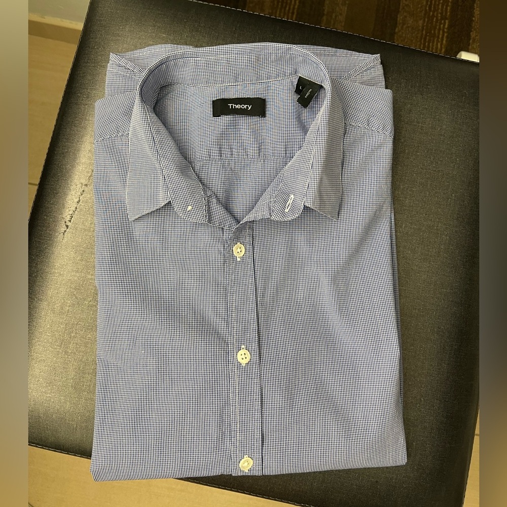 EUC 👍 Theory men’s shirt Navy, Size L